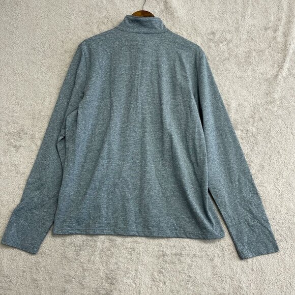 NEW Gerry Men's L Long Sleeve 1/4 Zip Pullover Mock neck Sweatshirt Blend Blue - Picture 8 of 9